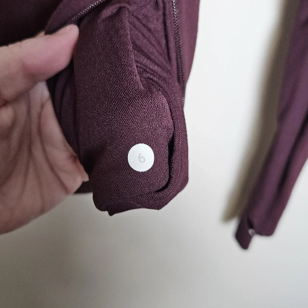 Lululemon Kanto Catch Me Jacket Women's Size‎ 6 Bordeaux Drama